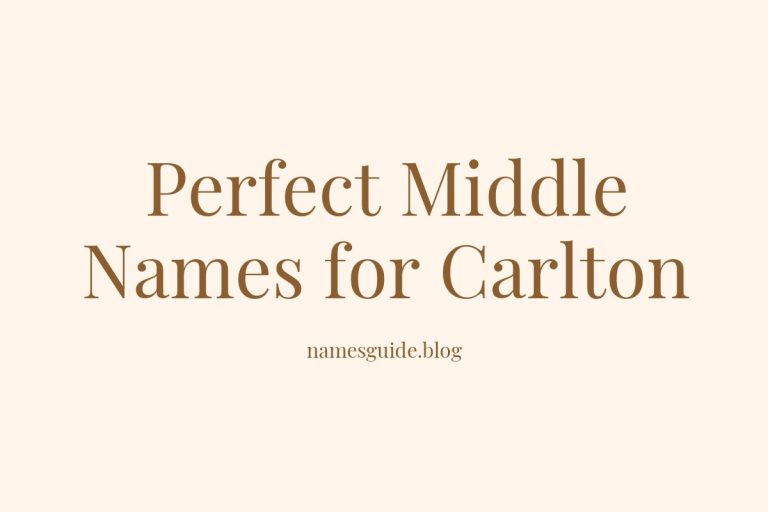 43+ Perfect Middle Names for Carlton: Find the Ideal Match
