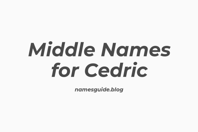 47+ Perfect Middle Names for Cedric: Find the Ideal Match