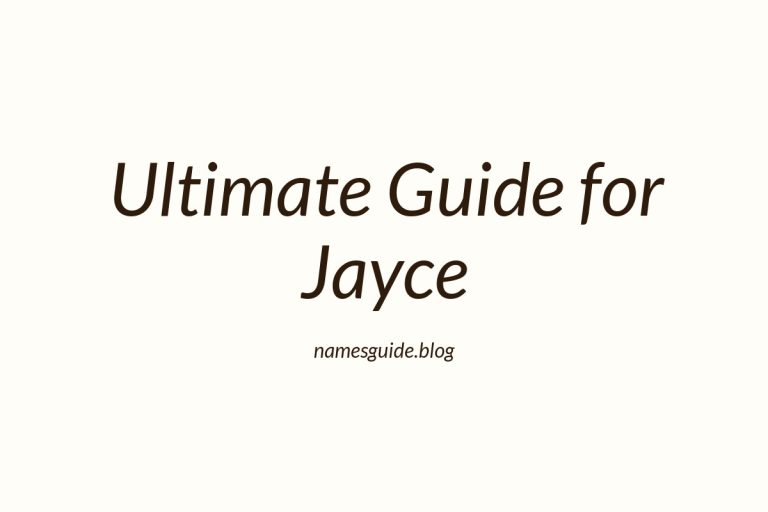 80+ Middle Names for Jayce: The Ultimate Guide