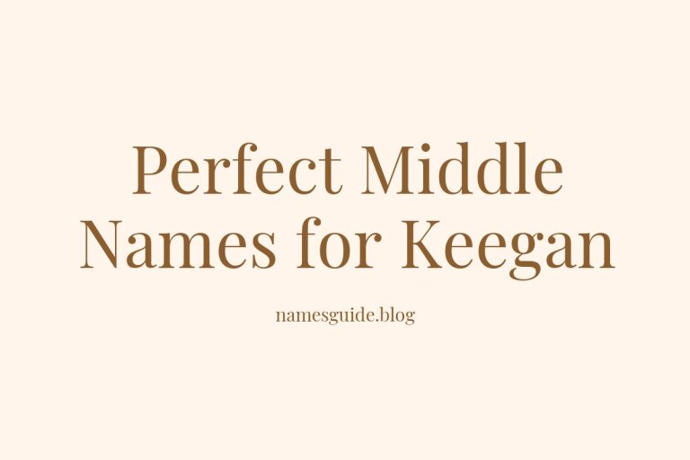 41+ Perfect Middle Names for Keegan: Find the Ideal Match