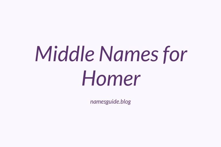 69+ Middle Names for Homer: The Ultimate Guide