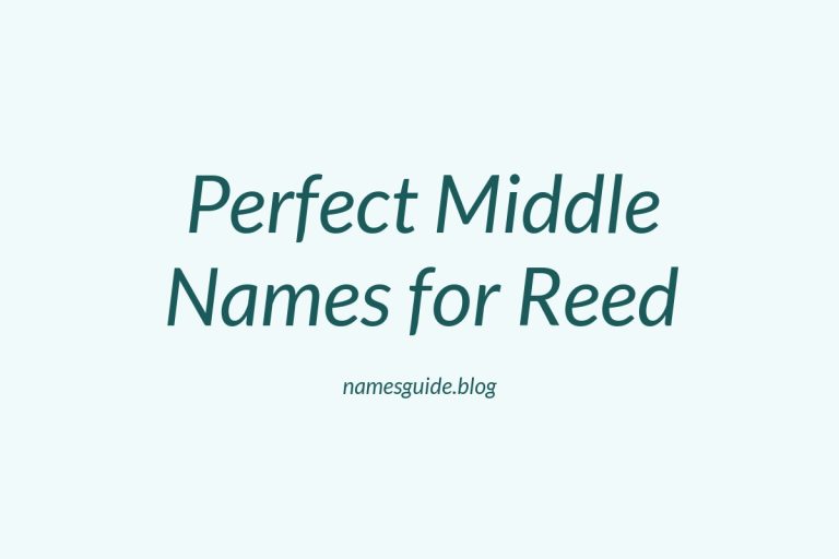 44+ Perfect Middle Names for Reed
