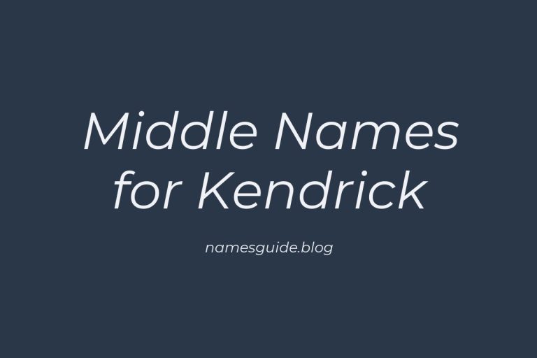 69+ Middle Names for Kendrick: The Ultimate List