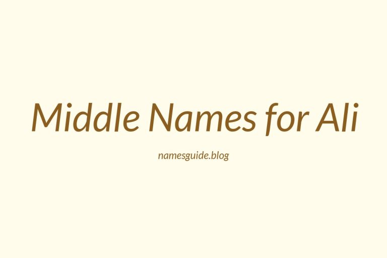 72+ Middle Names for Ali: The Ultimate Guide