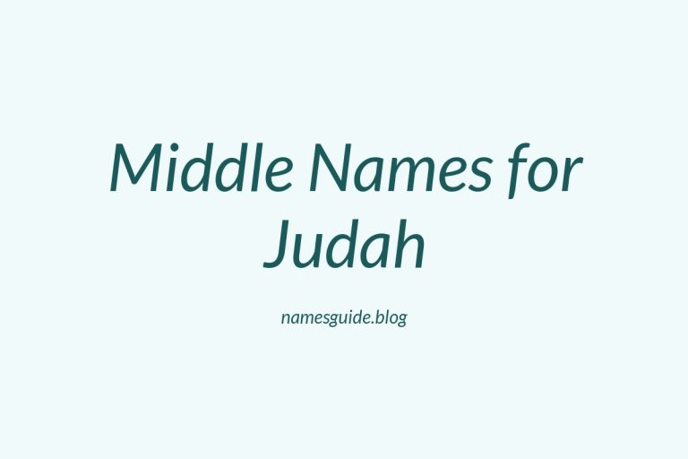 65+ Middle Names for Judah: The Perfect Complement