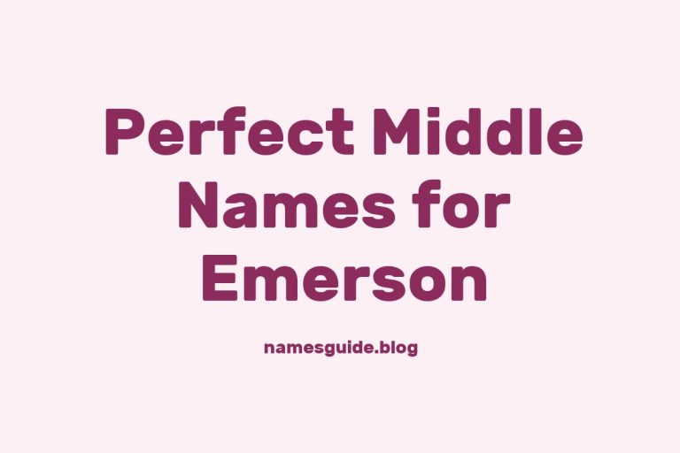 81+ Perfect Middle Names for Emerson: A Comprehensive Guide