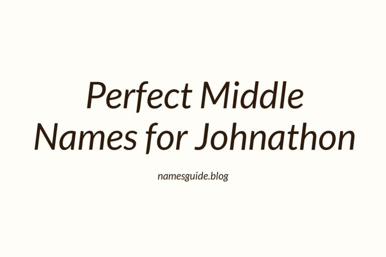 71+ Perfect Middle Names for Johnathon