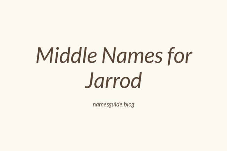 65+ Middle Names for Jarrod: The Ultimate Guide