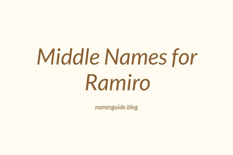 75+ Middle Names for Ramiro: The Perfect Complement