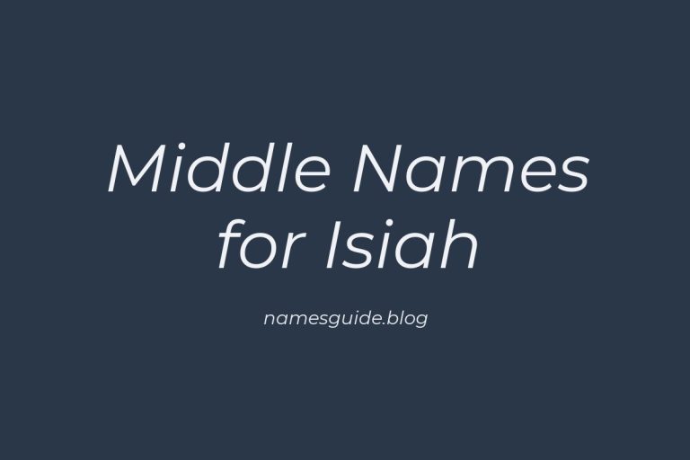 59+ Middle Names for Isiah: The Ultimate Guide