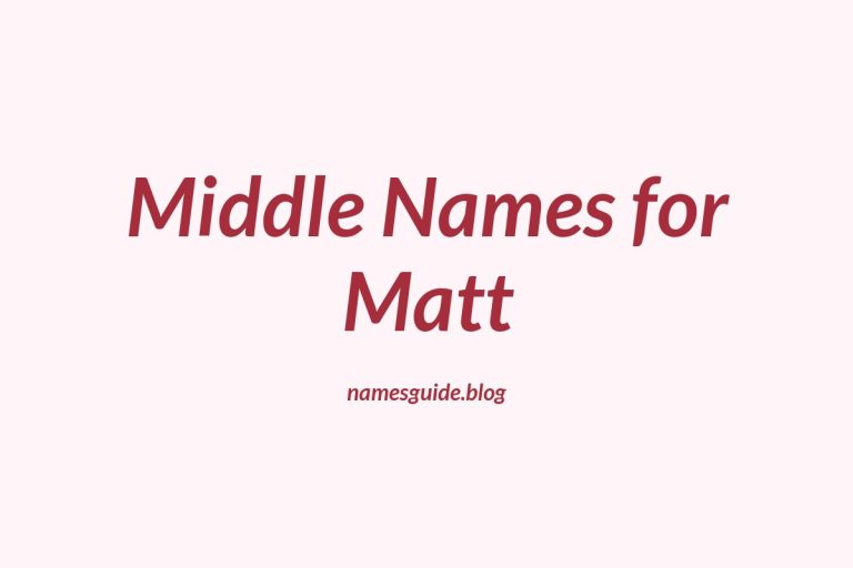 65+ Middle Names for Matt: The Ultimate Guide