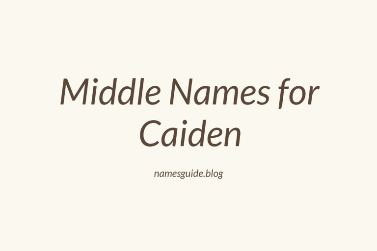 75+ Middle Names for Caiden: The Ultimate List