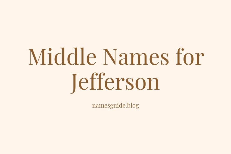 82+ Middle Names for Jefferson: The Ultimate Guide