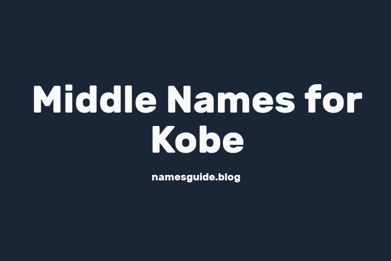 76+ Middle Names for Kobe: The Ultimate List