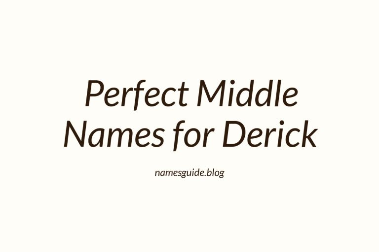 36+ Perfect Middle Names for Derick