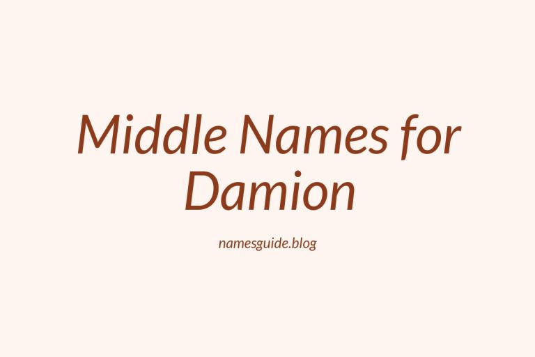 61+ Middle Names for Damion: Find the Perfect Fit