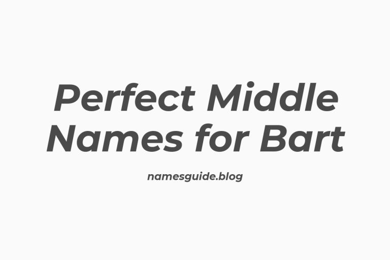 37+ Perfect Middle Names for Bart: Find the Ideal Match