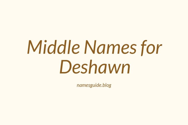 76+ Middle Names for Deshawn: The Ultimate Guide