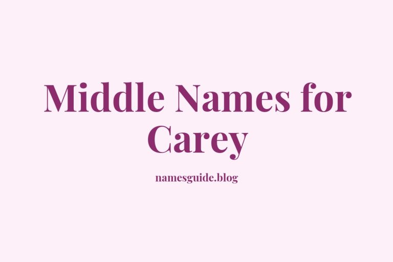 47+ Middle Names for Carey: The Perfect Complement