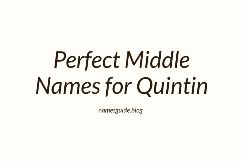 46+ Perfect Middle Names for Quintin