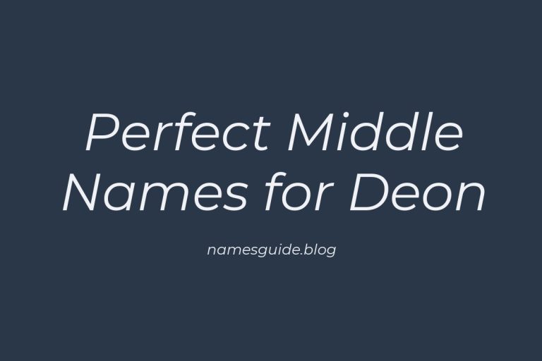 63+ Perfect Middle Names for Deon: Find the Ideal Match