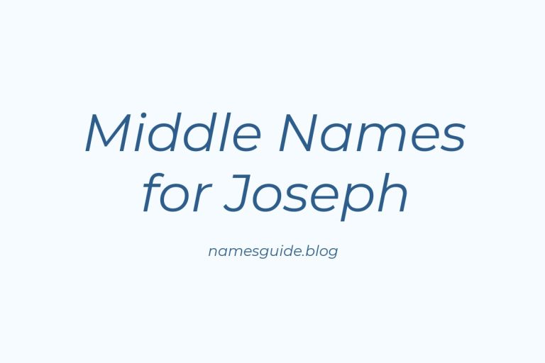 37+ Middle Names for Joseph: Find the Perfect Fit