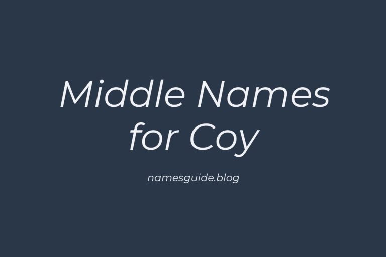 60+ Middle Names for Coy: The Perfect Complement
