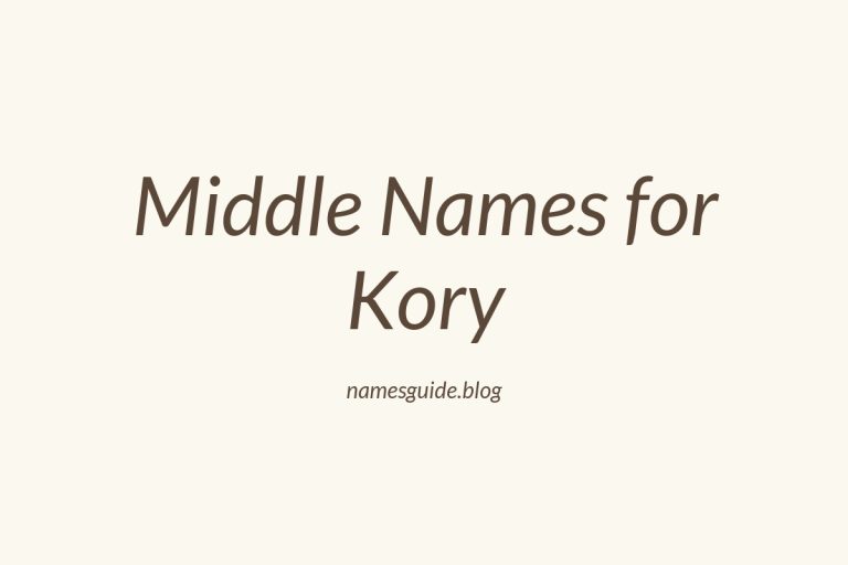 51+ Middle Names for Kory: The Ultimate Guide