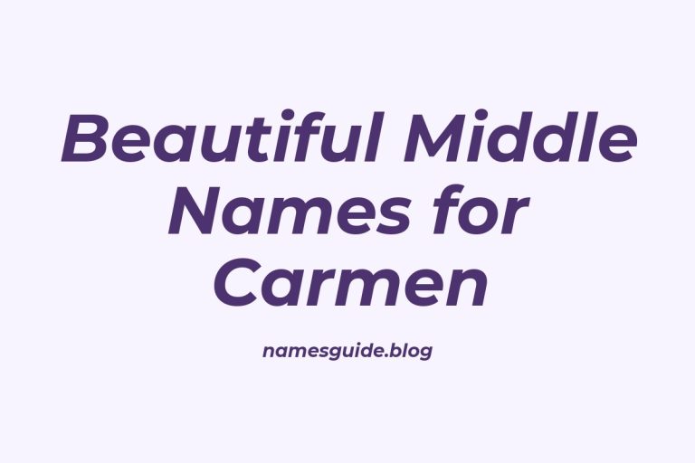 53+ Beautiful Middle Names for Carmen