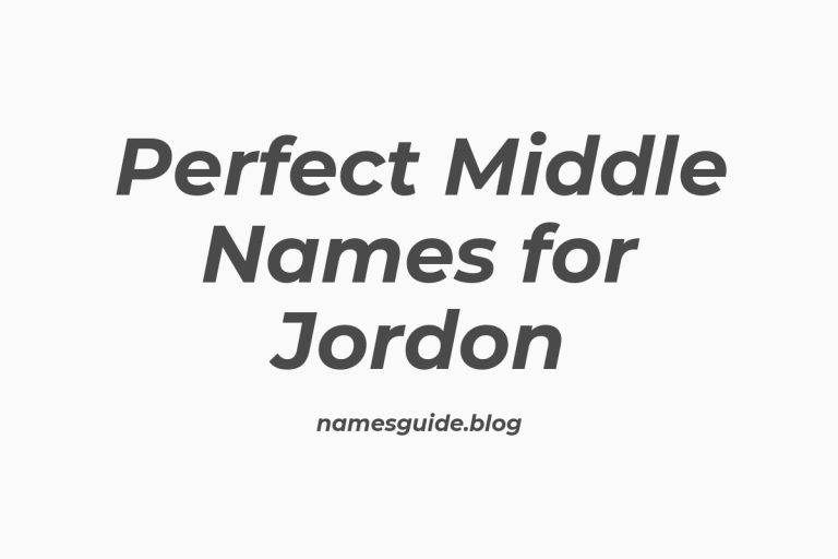 44+ Perfect Middle Names for Jordon