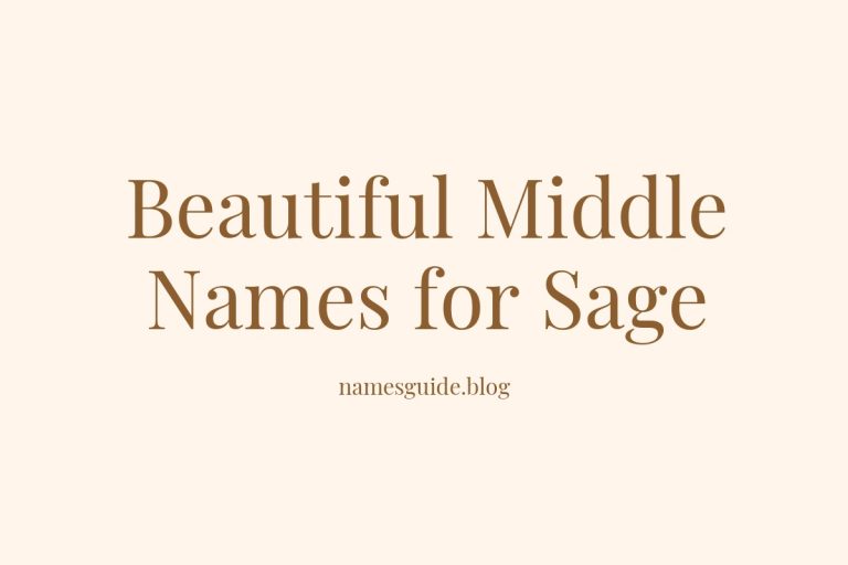 40+ Beautiful Middle Names for Sage: The Perfect Complement