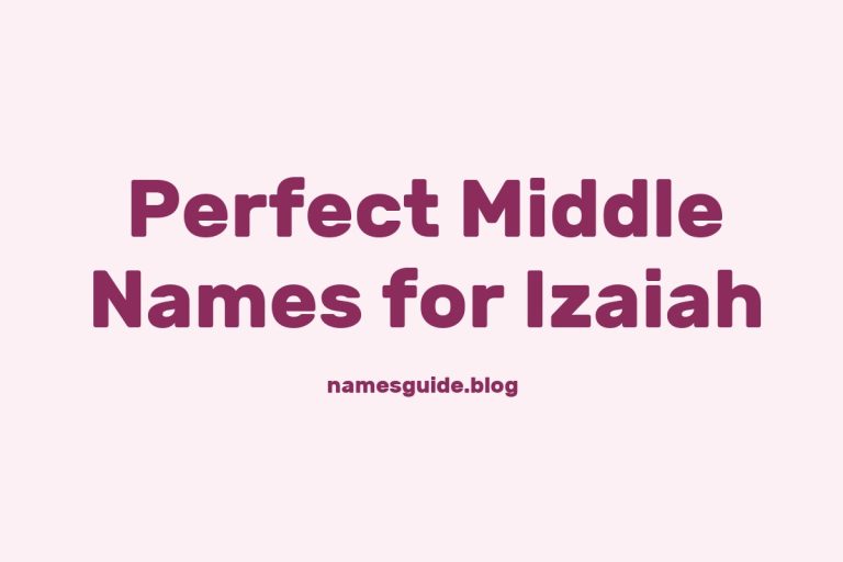 79+ Perfect Middle Names for Izaiah