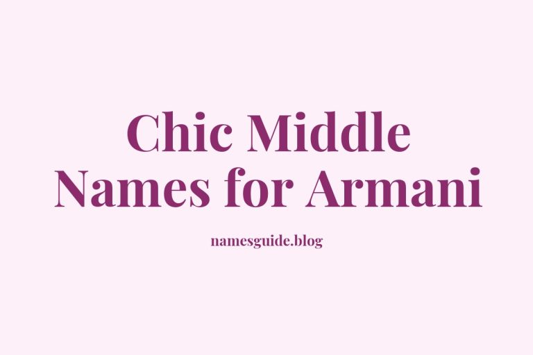 54+ Chic Middle Names for Armani: The Perfect Pairings
