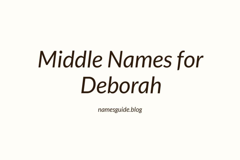64+ Middle Names for Deborah: Find the Perfect Match