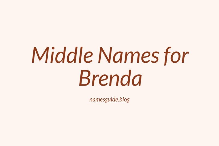36+ Middle Names for Brenda: The Perfect Complement