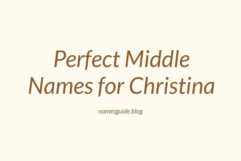 69+ Perfect Middle Names for Christina