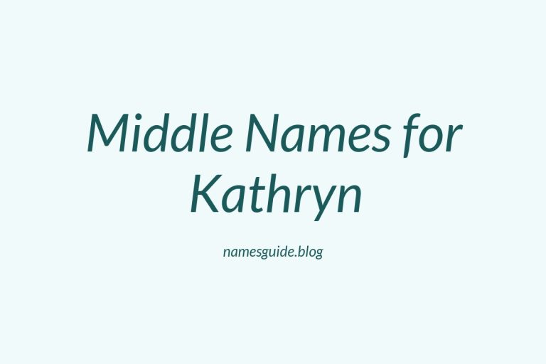 38+ Beautiful Middle Names for Kathryn