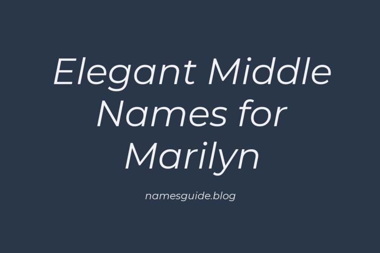 80+ Elegant Middle Names for Marilyn: Find the Perfect Match