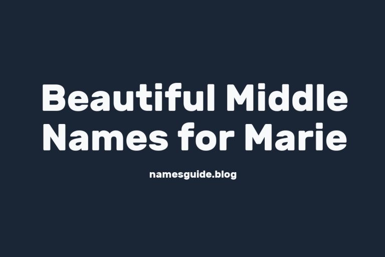 78+ Beautiful Middle Names for Marie: Find the Perfect Match