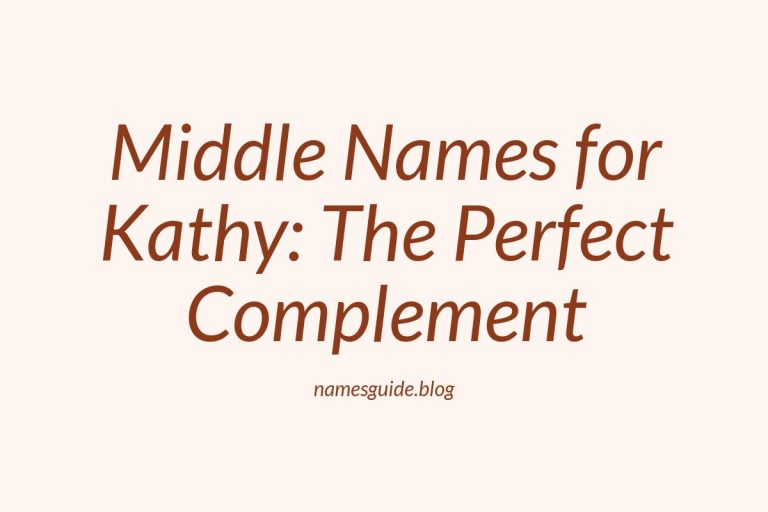 63+ Middle Names for Kathy: The Perfect Complement