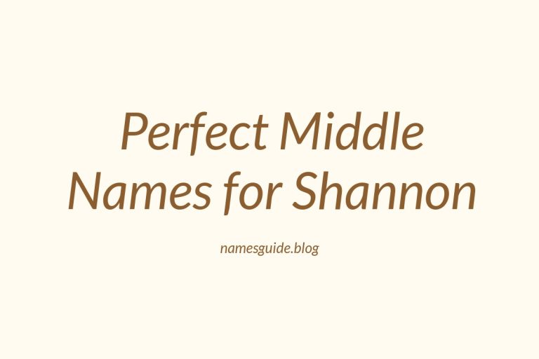49+ Perfect Middle Names for Shannon