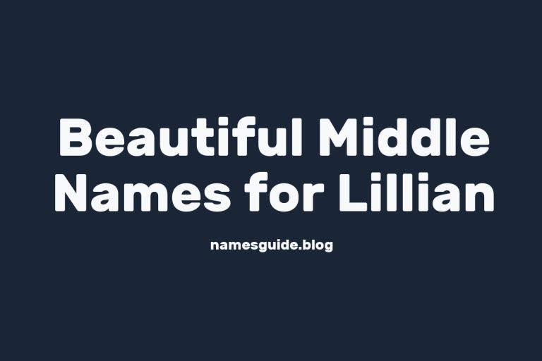 54+ Beautiful Middle Names for Lillian