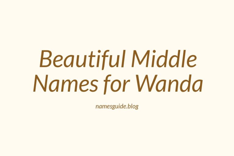 55+ Beautiful Middle Names for Wanda: Find the Perfect Match