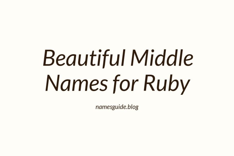 71+ Beautiful Middle Names for Ruby