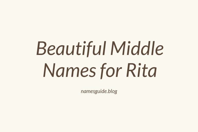 48+ Beautiful Middle Names for Rita: Find the Perfect Match