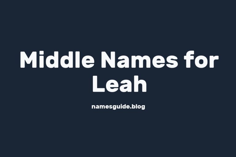 46+ Beautiful Middle Names for Leah: Find the Perfect Match
