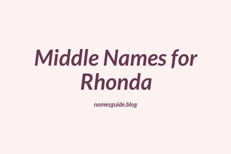 54+ Middle Names for Rhonda: Find the Perfect Match