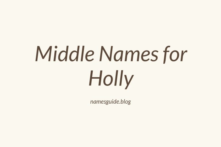 37+ Perfect Middle Names for Holly: Find the Ideal Match