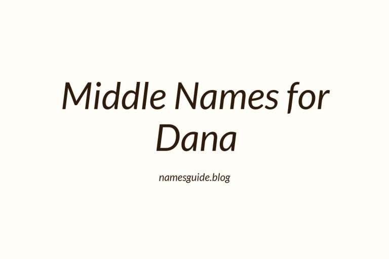 85+ Middle Names for Dana: The Perfect Complement