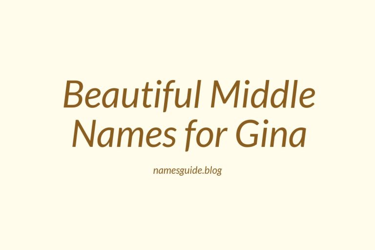 60+ Beautiful Middle Names for Gina
